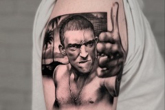 Realistic portrait tattoo Athens by SLIPY. Ρεαλιστικά τατουάζ από τον SLIPY στο Sake Tattoo Crew Αθήνα.