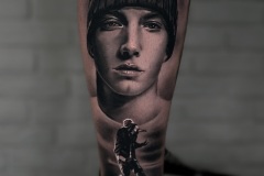 Realistic portrait tattoo Athens by SLIPY. Ρεαλιστικά τατουάζ από τον SLIPY στο Sake Tattoo Crew Αθήνα.